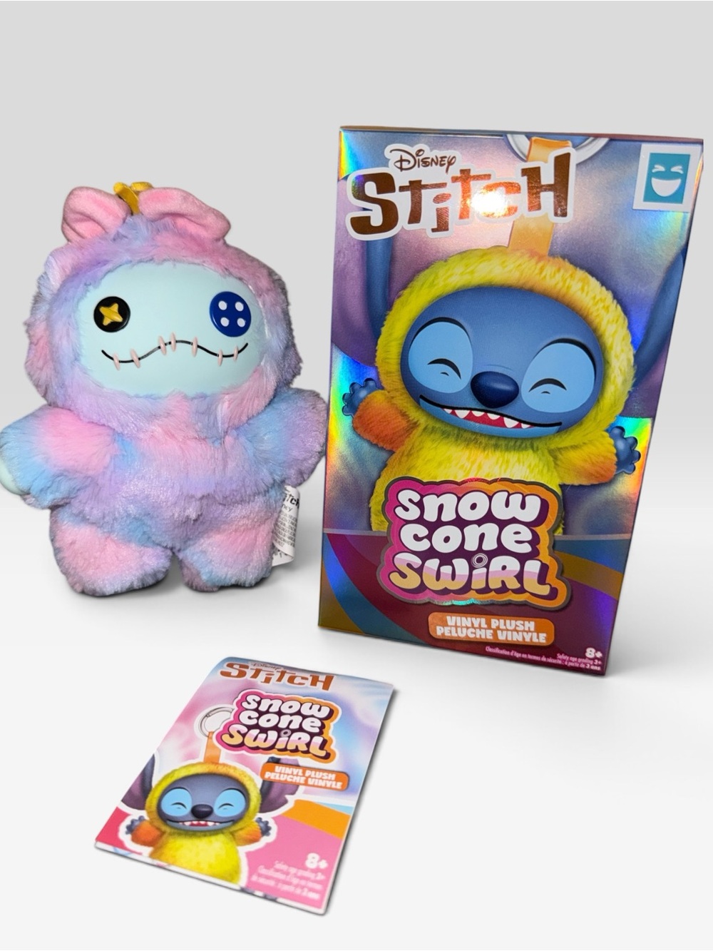 Disney Stitch Snow Cone Swirl Plushy Blind Open Open Box New